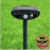 千織屋 四月科技能源新款 環保綠色的太陽能超聲波紅外感應動物驅趕器 戶外驅害驅貓驅狗器A0072-3