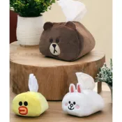 LINE Friends 正版授權  收納面紙盒 居家生活 熊大 兔兔 小雞 面紙套 面紙盒 車用面紙盒套 衛生紙盒