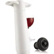 【HOTAI購】【VACU VIN】Click 紅酒抽真空器+2瓶塞組(白) | 紅酒塞 真空瓶塞 保鮮瓶塞 葡萄酒塞