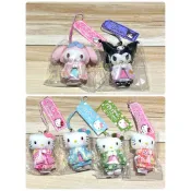 日本 Hello Kitty和服造型鈴鐺吊飾 掛飾 美樂蒂 酷洛米 Hello Kitty和服鈴噹吊飾