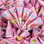 在臺有貨🌈爆款🌈kt貓美樂蒂庫洛米脆脆筒餅乾草莓味甜筒巧克力零食生日禮物高品質