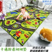 漣漪生活 【可摺疊收納】爬爬墊 兒童爬行墊 遊戲地墊 玩具車道毯 尼龍地毯 卡通圖案 防滑防撞 寶寶學爬必備 室內遊戲區專用