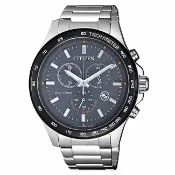 大高雄鐘錶城 CITIZEN星辰錶 AT2424-82H 運動風三眼光動能腕錶/黑藍面42.5mm｜樂天領券現折★全館特惠中★指定刷卡回饋10%