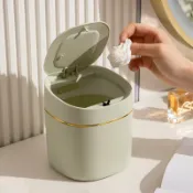 全球選品1館 生活百貨 迷你小垃圾桶桌面家用可愛檯面茶几床頭臥室帶蓋辦公室桌上廢紙簍