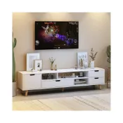 (店+)北歐電視櫃簡約現代臥室電視機櫃茶幾組合小戶型客廳實木腿地櫃子 简优服裝店