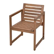 【IKEA 宜家家居】NÄMMARÖ 戶外扶手椅, 淺棕色