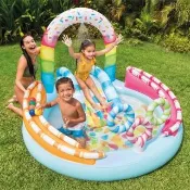 【INTEX】Vencedor 糖果樂園戲水池 充氣游泳池(家庭游泳池 兒童游泳池-1入)