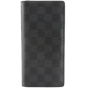 【DOKODEMO】Louis LOUIS VUITTON Portefeuille Brazza 長版皮夾 N62665 Damier Graphite 帆布 2009 黑色 SP1059 開口 Brazza 皮夾 男士 [二手]