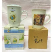 彼得兔 / 青田燒 有蓋馬克杯-兩款