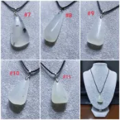 💖男女款年輕帥性【岫玉白冰水墨原石隨形吊墜項鍊】💖B531