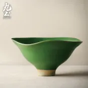 九土創意粗陶異形餐碗日式手工粗陶碗復古高腳碗家用米飯碗湯碗麵碗陶藝餐具食器碗日式碗盤丼飯碗冷盤西餐造型擺盤CJR0481
