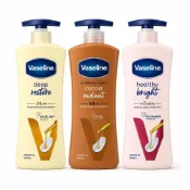 (店+)【Vaseline 凡士林】Vaseline凡士林 400ml身體乳 保濕滋潤潤膚乳液 Deep Restore／Cocoa／Healthy Bri