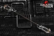 NECA戰爭機器武氣配件 二代boss Skorge 司寇將軍 鏈鋸雙頭矛列印原模 無上色 不包含人偶樣品塗裝:蛙蛙