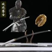 【指揮叨 龍泉劍】龍泉市日系劍katana 指揮叨壹體成型 叨劍純手工傳統 硬寶劍未開刃收藏 冷兵器收藏品 工藝品擺件 ⚔️
