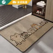 客製地墊 | 高級感亞麻編織浴室地墊 可愛地墊 透氣加倍 矽藻土軟地墊 吸水地墊 腳踏墊 速乾不發霉 廁所地墊 門口地墊