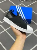 愛迪達 Adidas Originals Superstar W 黑武士 無款帶 經典款 貝殼頭系列 黑白