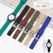 卡西歐 LQ-139 LQ130 LQ140 運動錶帶錶帶手腕手鍊黑色矽膠錶帶錶帶