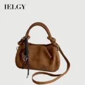 IELGY 女士斜背包 復古秋冬時尚餃子包