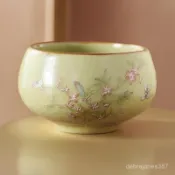 【冰裂紋高顔值】汝窯桃花羅漢杯陶瓷開片主人杯家用喝茶單杯 NWBT
