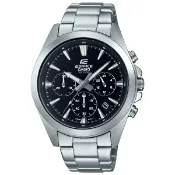 大高雄鐘錶城 CASIO卡西歐 EDIFICE EFV-630D-1AV 簡約運動風三眼日期顯示腕表 / 黑面 43.9mm｜樂天領券現折★全館特惠中★指定刷卡回饋10%