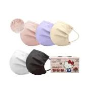 (店+) 【水舞生醫】 HelloKitty蝴蝶結壓紋系列 兒童平面醫用口罩 (50入/盒)