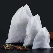 【順億化工】無紡布抽繩袋子 (加厚) 10入 過濾袋 活性碳 乾燥劑 藥袋 茶包袋 滷包袋 無紡布袋【AAA 02】