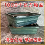 長方形花盆 陶瓷盆器 多肉植物 粗陶盆 紫砂盆景 園藝花器 長型陶盆 透氣淺盆 綠植盆栽 排水花盆 馬槽盆 花盆陶瓷