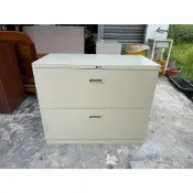 香榭二手家具*3尺二層式 抽屜公文櫃-文件櫃-檔案櫃-資料櫃-辦公櫥櫃-理想櫃-置物櫃-收納櫃-鐵櫃-矮櫃-OA鐵櫃