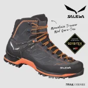 【SALEWA 義大利】MOUNTAIN TRAINER GORE-TEX 防水登山健行鞋 男 柏油灰/橘｜高山健行靴