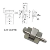 【台灣爆款】CL230鋅合金配電櫃門開關櫃配電箱不鏽鋼機械暗鉸鏈【熱銷】