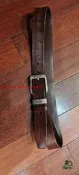 【同創】英國Paul smith男士皮帶 層 皮棕色帶 白銅扣 材質