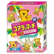 【全聯線上購】【LOTTE 樂天】小熊餅分享包-草莓風味(96g)