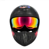 M2R MX-2 SV 安全帽 MX2 SV 12 特仕版 消光仿古黑銀 內藏墨鏡 鯊魚炸彈 山車帽 全罩《淘帽屋》