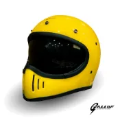 【Gallop】台灣製造 全罩式安全帽 M2-黃色 山車帽 內附視鏡 內裝舒適 全可拆卸 可換內視鏡 S~2XL