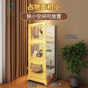 松鼠鐵網籠子多層加密家用可墊料龍貓魔王蜜袋鼯大號豪華別墅 居家倉鼠用品 室內天竺鼠用品 籠內兔子用品 小寵用品 寵物用品