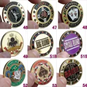 【免運出貨】42-80金幣壓牌器籌碼桌上遊戲高質感Holdem壓牌德州撲克POKER幸運幣