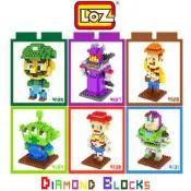 --庫米--LOZ 鑽石積木-9126 -9131卡通系列 胡迪警長 巴斯光年 三眼仔 翠絲 路易吉 迷你積木
