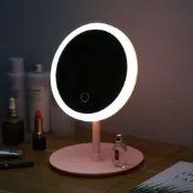 【哆啦A夢的百寶屋】LED桌面化妝鏡 多規格 USB充電 帶燈化妝鏡 梳妝鏡 美容鏡 彩妝鏡 網紅鏡 補妝鏡
