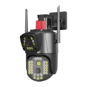(店+)2K高畫質 AI智能偵測雙鏡頭監視器 WiFi連網 360度無死角 700萬高清廣角鏡頭 雙畫面 多人監控 可插記憶卡