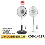 中央牌 14吋DC內旋式遙控循環立扇 KDS-142SR-B(黑) / KDS-142SR-W(白)