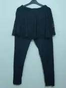 【肉肉服飾】黑色蕾絲假兩件內搭褲 黑色蕾絲假兩件芭蕾褲裙 假兩件內搭褲 蕾絲裙內搭褲 大碼女裝大碼內搭褲中大尺碼女裝出清