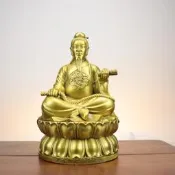 精工純黃銅祖師爺楊筠松銅像風水祖師楊公神像家居供奉坐像擺件