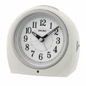 大高雄鐘錶城 seiko SK037 精工鐘 (QHE164W) 極簡風格指針式半圓形小鬧鐘(米色)/12.5*13*7 cm｜樂天領券現折★全館特惠中★指定刷卡回饋10%
