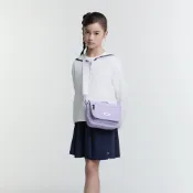 【國家地理服飾】童裝 翻蓋斜背包 - 紫色