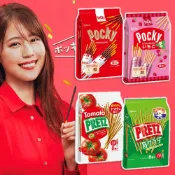 (店+)【Glico 格力高】(即期特價出清中) 日本 Glico 固力果 Pocky 巧克力棒 草莓棒 沙拉棒 番茄 8袋入 POCKY pocky