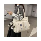 (店+)2026新款大容量學生補課包單肩包潮牌男士斜挎初高中手提包托特包