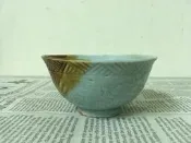 WH27498【四十八號老倉庫】全新 早期 台灣 扇花竹鳥紋 黑嘴必阿 古早碗 飯碗 碗粿碗 11.5cm 完整 1碗價