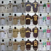 當天出貨！！棒球服教士隊球衣球迷精英版 Padres 23# TATIS 13# 2# 91PG
