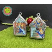 【A09龍普蒙坤&龍普年】-九彩福坤平 三蛙D卡 泰國佛牌 項鍊鑰匙圈 招財避邪聖物