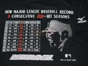 貳拾肆棒球-日本帶回 鈴木一朗連續9年200安紀念T Mizuno製作/L